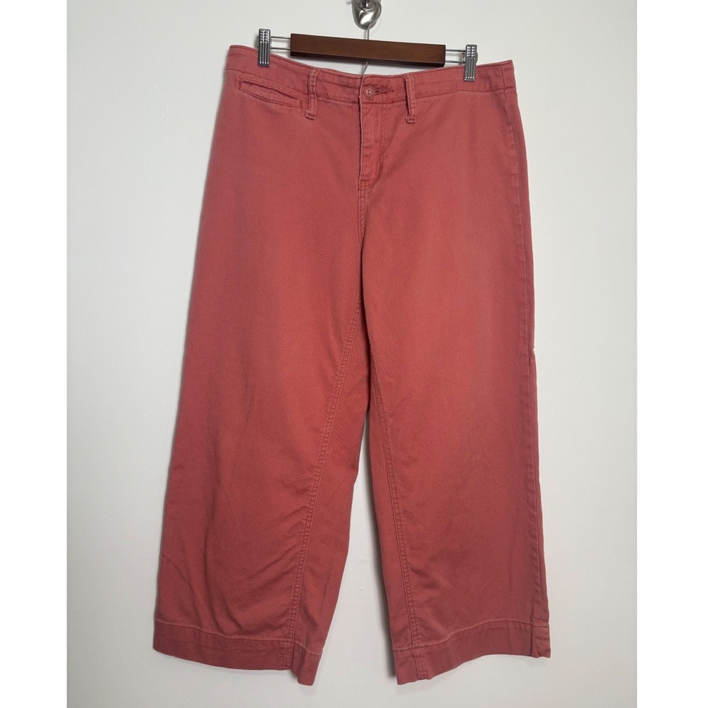 A New Day Womens Wide Leg Crop Pants 12 High Rise Cotton Stretch Denim
